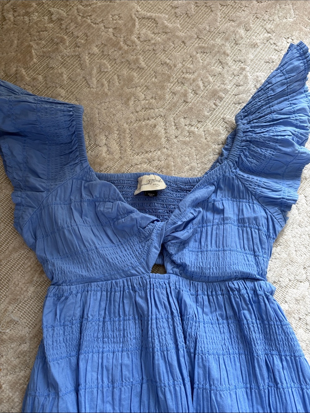 Blue Ruffled Maxi Dress - Lightweight Summer Style - Picture 2 of 3